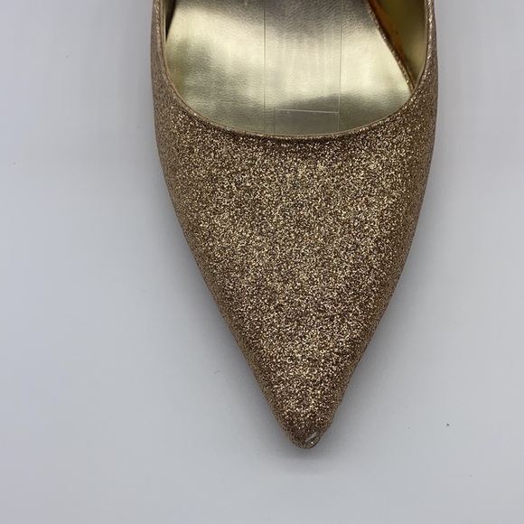 Nine West - Martina Gold Glitter Pointed Toe Heels Size 10 - Picture 4 of 16